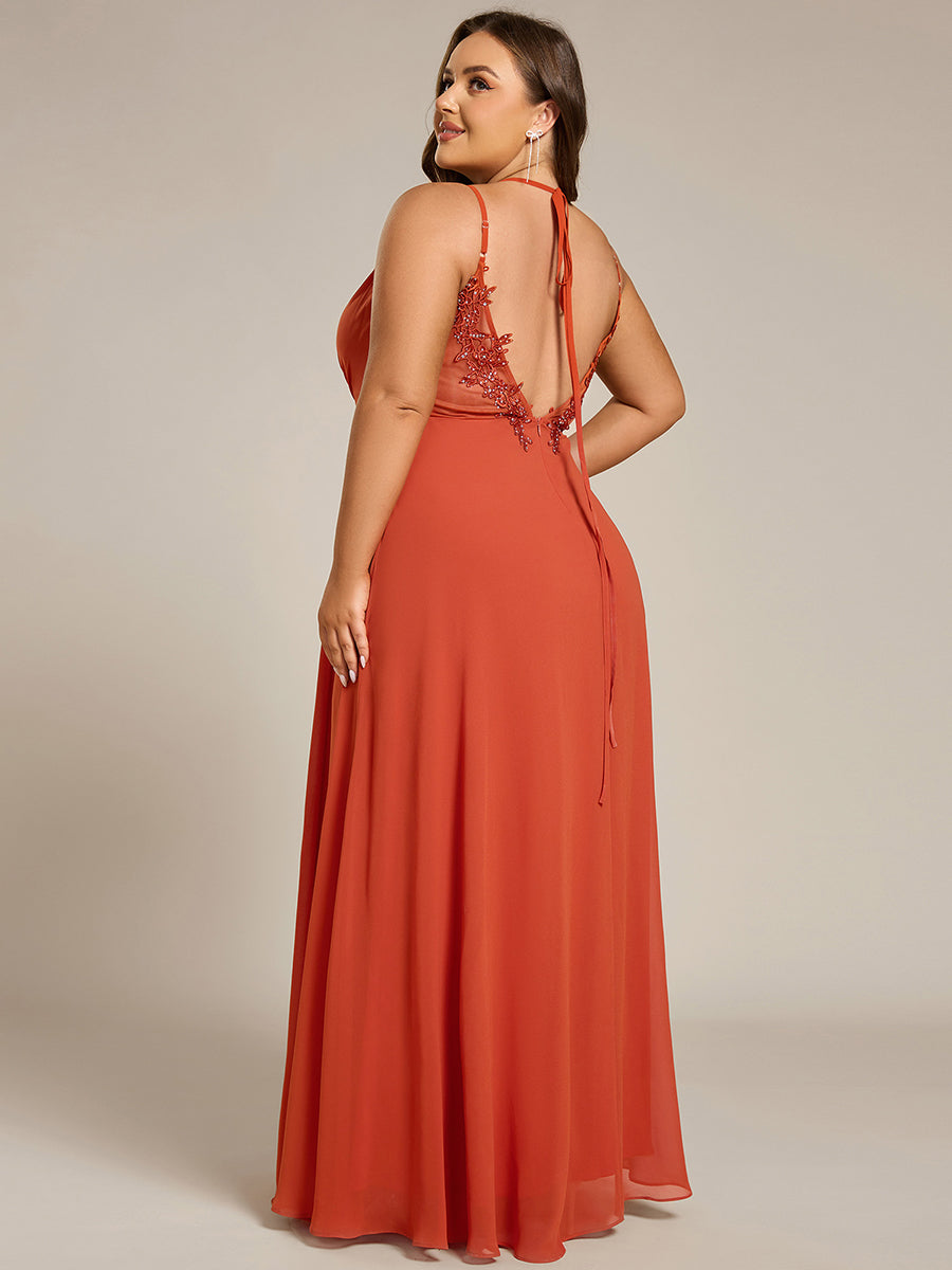 Belén | Vestido Largo de Gasa y Encaje con Espalda Descubierta
