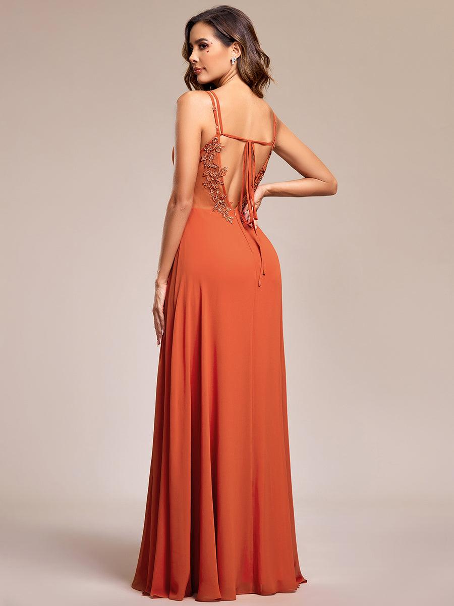 Belén | Vestido Largo de Gasa y Encaje con Espalda Descubierta