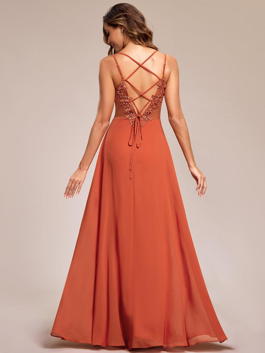 Belén | Vestido Largo de Gasa y Encaje con Espalda Descubierta