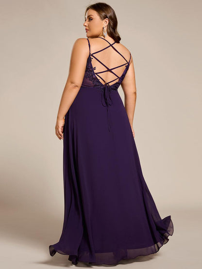 Belén | Vestido Largo de Gasa y Encaje con Espalda Descubierta