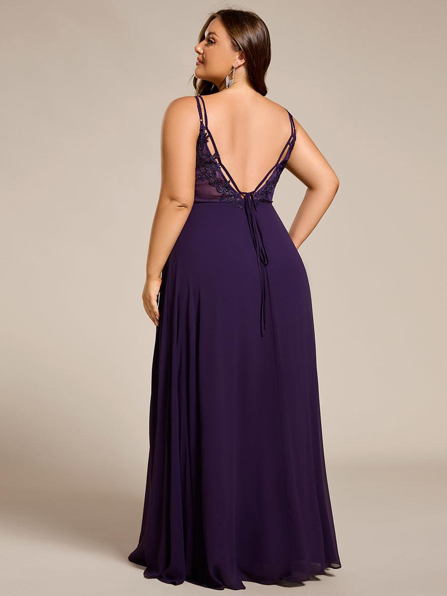 Belén | Vestido Largo de Gasa y Encaje con Espalda Descubierta