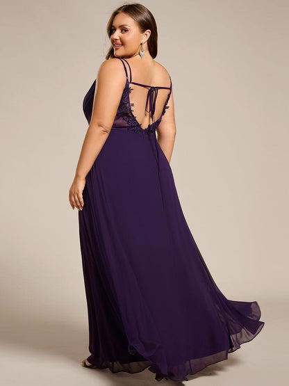 Belén | Vestido Largo de Gasa y Encaje con Espalda Descubierta