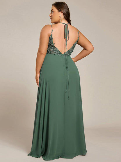 Belén | Vestido Largo de Gasa y Encaje con Espalda Descubierta