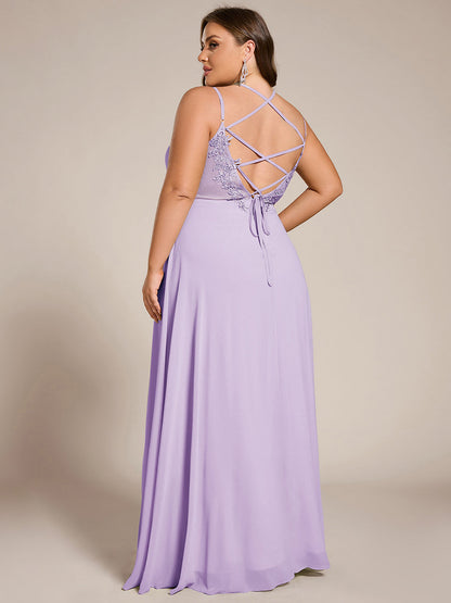 Belén | Vestido Largo de Gasa y Encaje con Espalda Descubierta