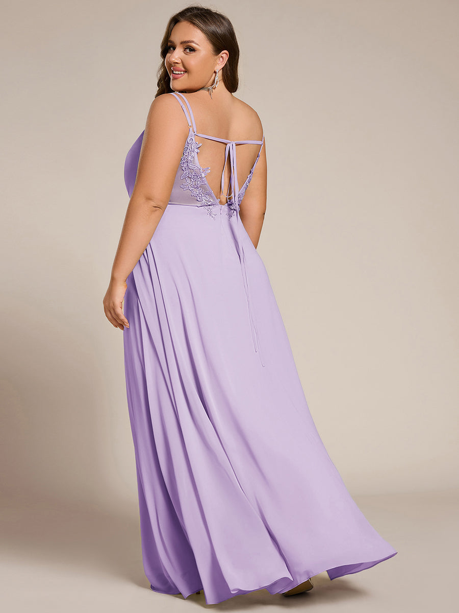 Belén | Vestido Largo de Gasa y Encaje con Espalda Descubierta