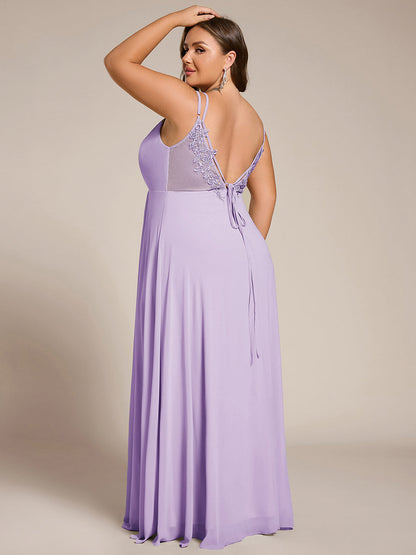 Belén | Vestido Largo de Gasa y Encaje con Espalda Descubierta