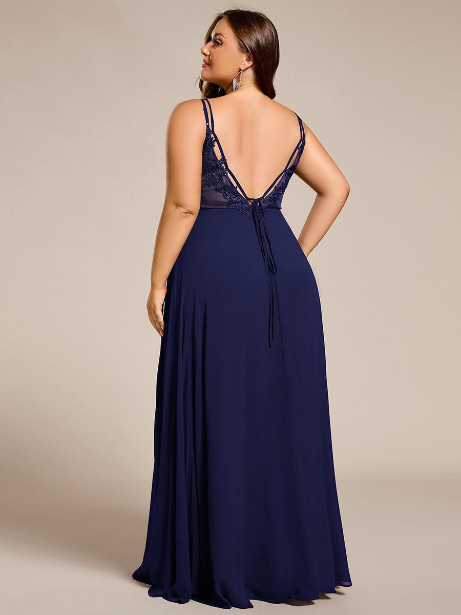 Belén | Vestido Largo de Gasa y Encaje con Espalda Descubierta