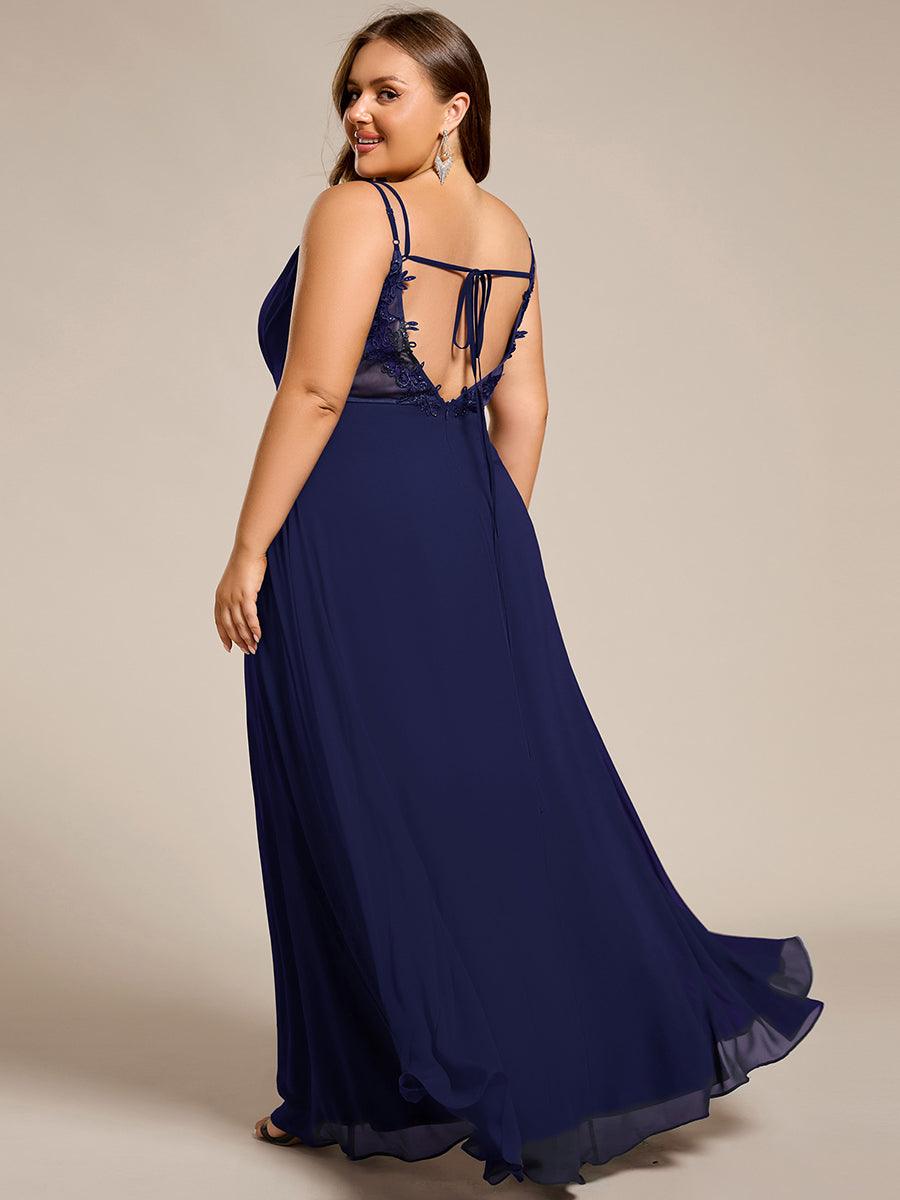 Belén | Vestido Largo de Gasa y Encaje con Espalda Descubierta