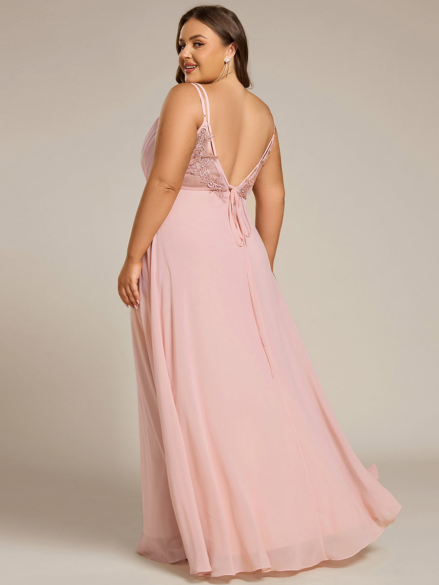 Belén | Vestido Largo de Gasa y Encaje con Espalda Descubierta