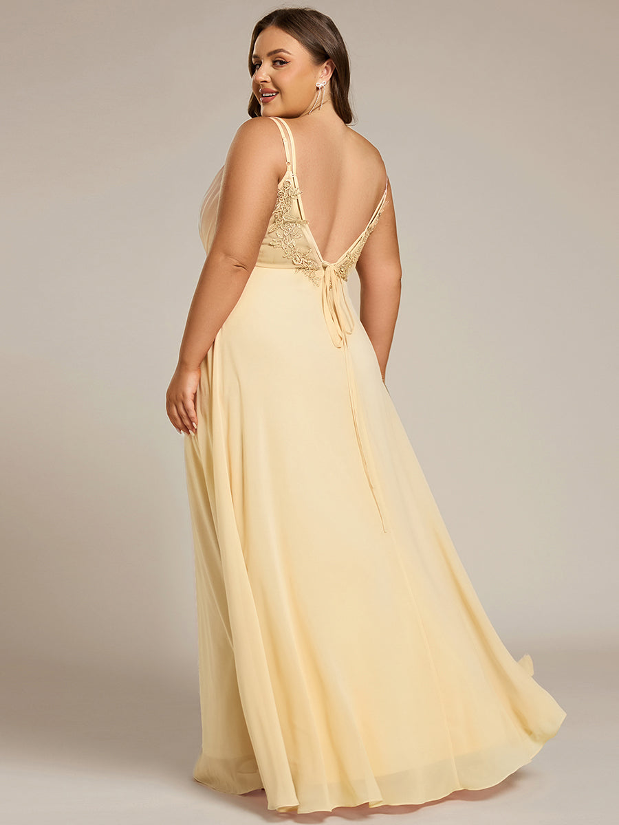 Belén | Vestido Largo de Gasa y Encaje con Espalda Descubierta