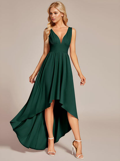 Maite | Vestido Largo Plisado con Talle Ceñido