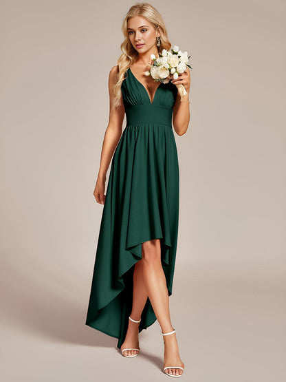 Maite | Vestido Largo Plisado con Talle Ceñido