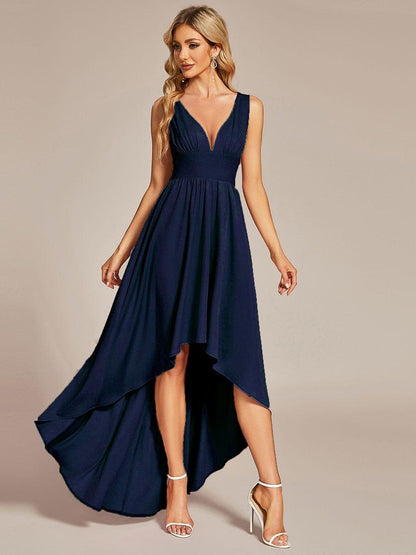 Maite | Vestido Largo Plisado con Talle Ceñido