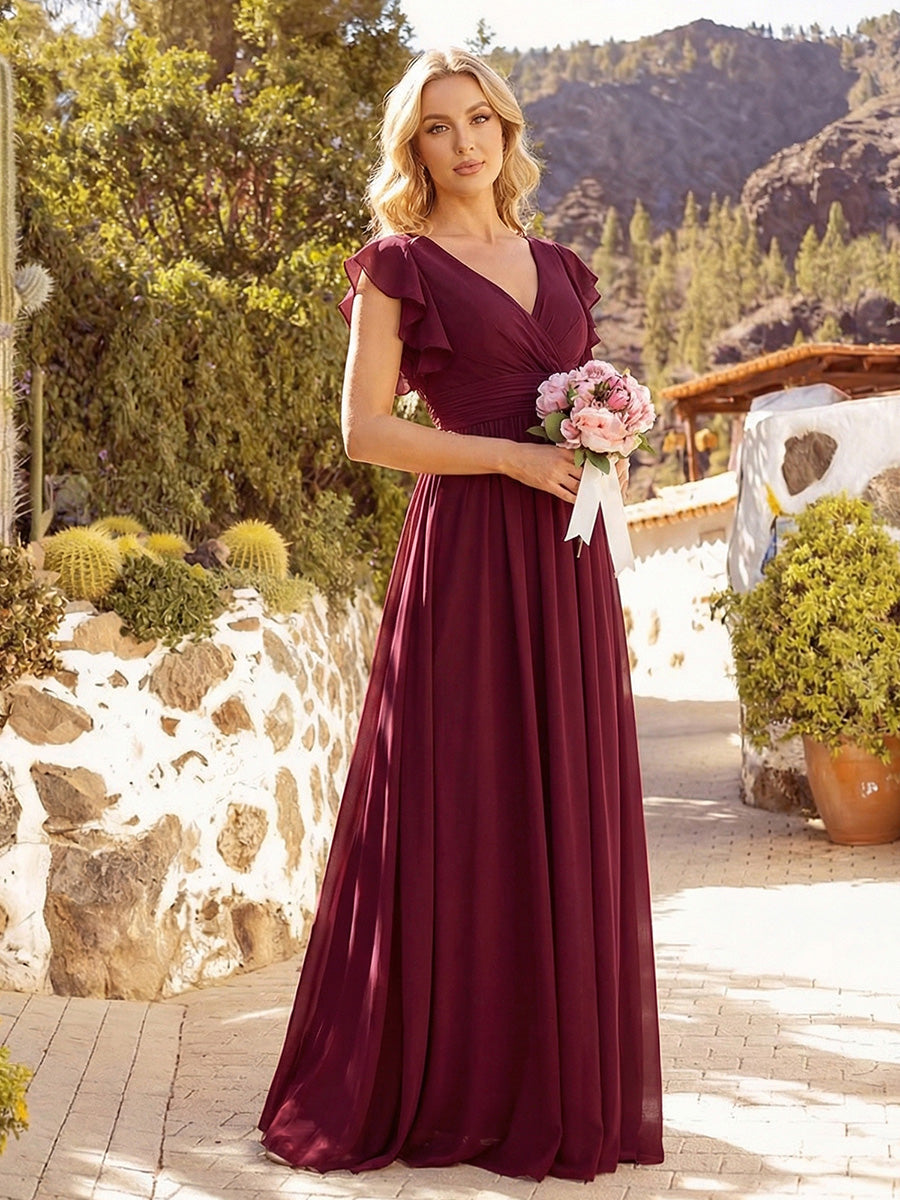 Casilda | Vestido Largo de Gasa con Espalda Abierta