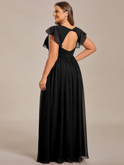 Casilda | Vestido Largo de Gasa con Espalda Abierta