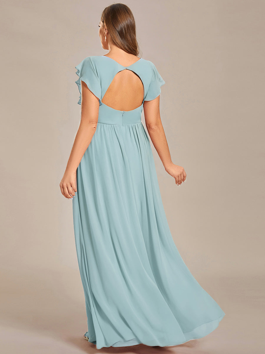 Casilda | Vestido Largo de Gasa con Espalda Abierta