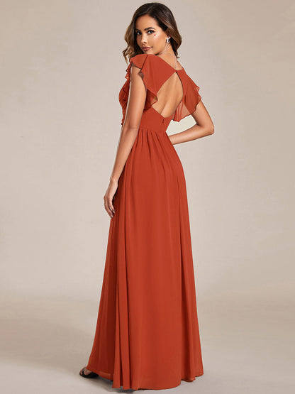 Casilda | Vestido Largo de Gasa con Espalda Abierta