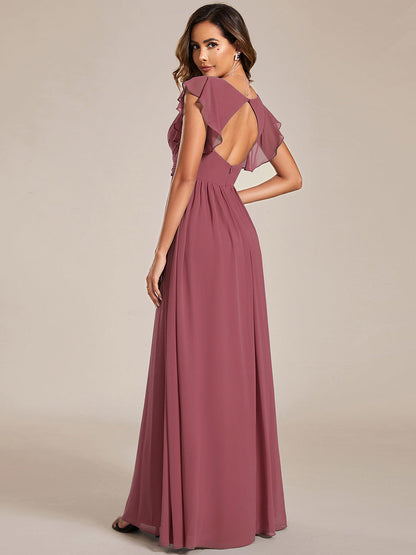 Casilda | Vestido Largo de Gasa con Espalda Abierta
