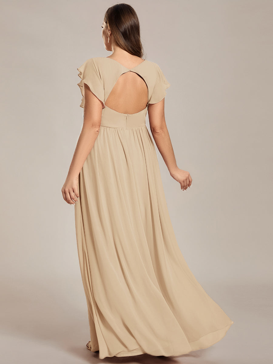 Casilda | Vestido Largo de Gasa con Espalda Abierta