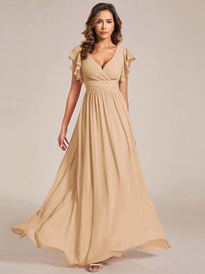 Casilda | Vestido Largo de Gasa con Espalda Abierta