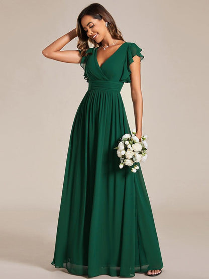 Casilda | Vestido Largo de Gasa con Espalda Abierta