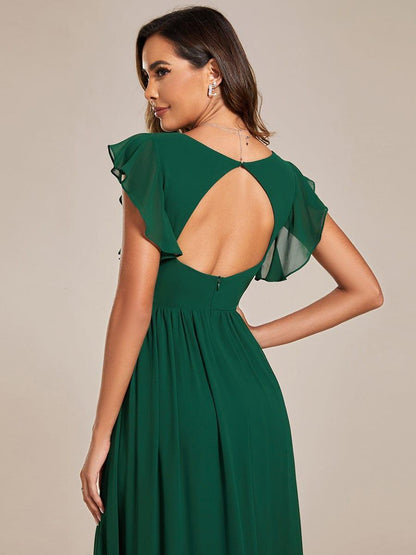 Casilda | Vestido Largo de Gasa con Espalda Abierta
