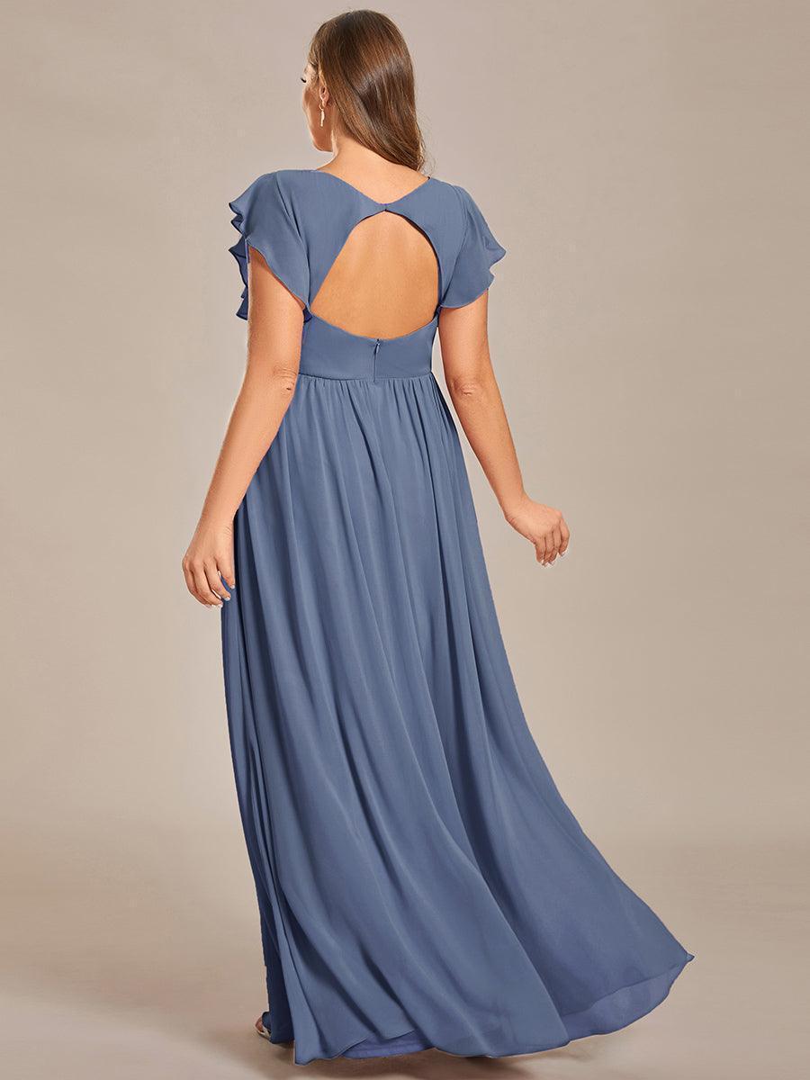 Casilda | Vestido Largo de Gasa con Espalda Abierta
