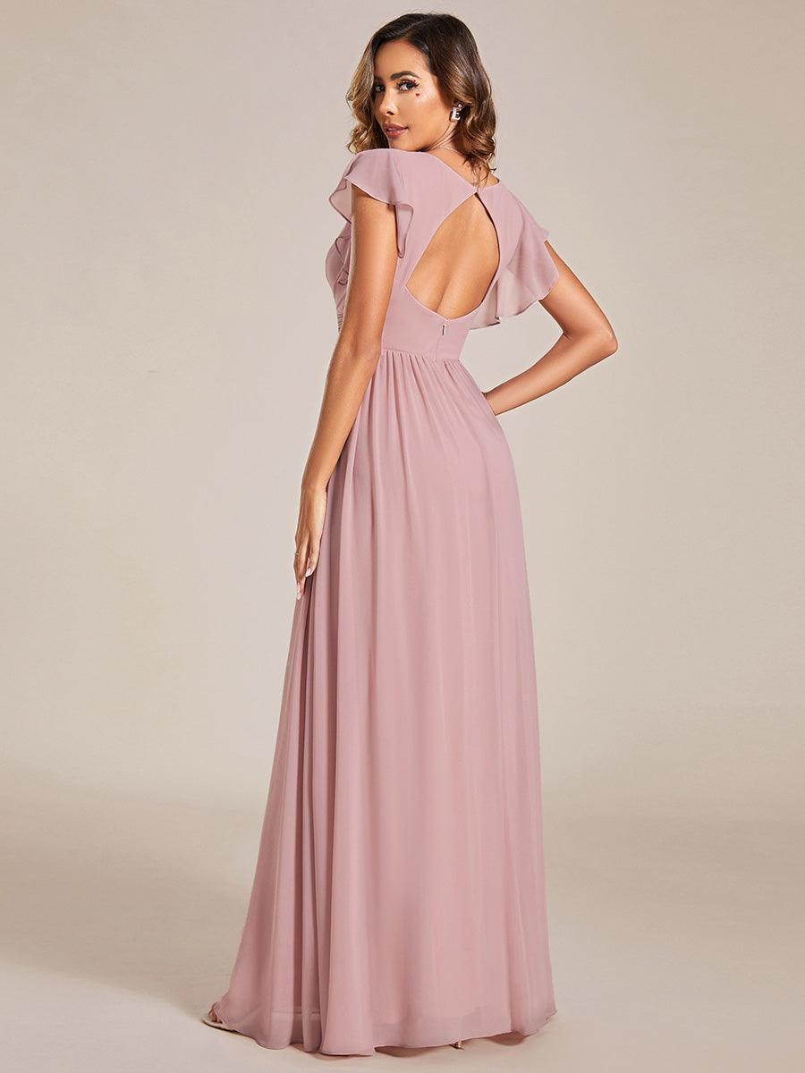 Casilda | Vestido Largo de Gasa con Espalda Abierta