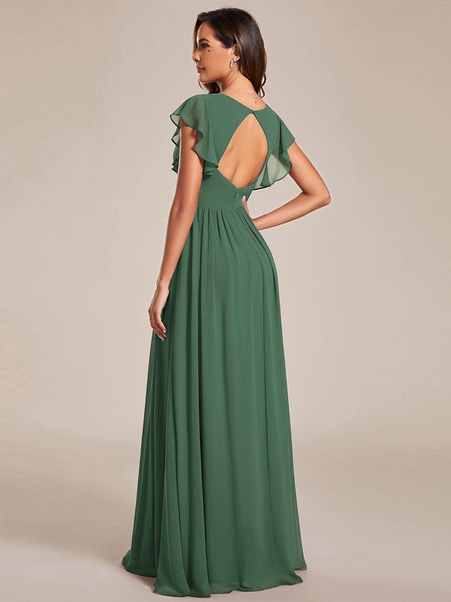 Casilda | Vestido Largo de Gasa con Espalda Abierta