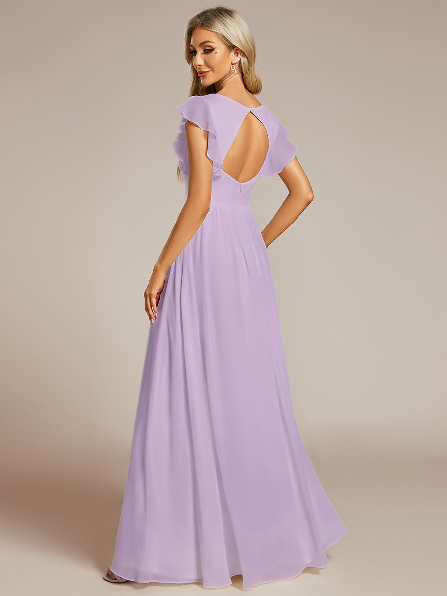 Casilda | Vestido Largo de Gasa con Espalda Abierta