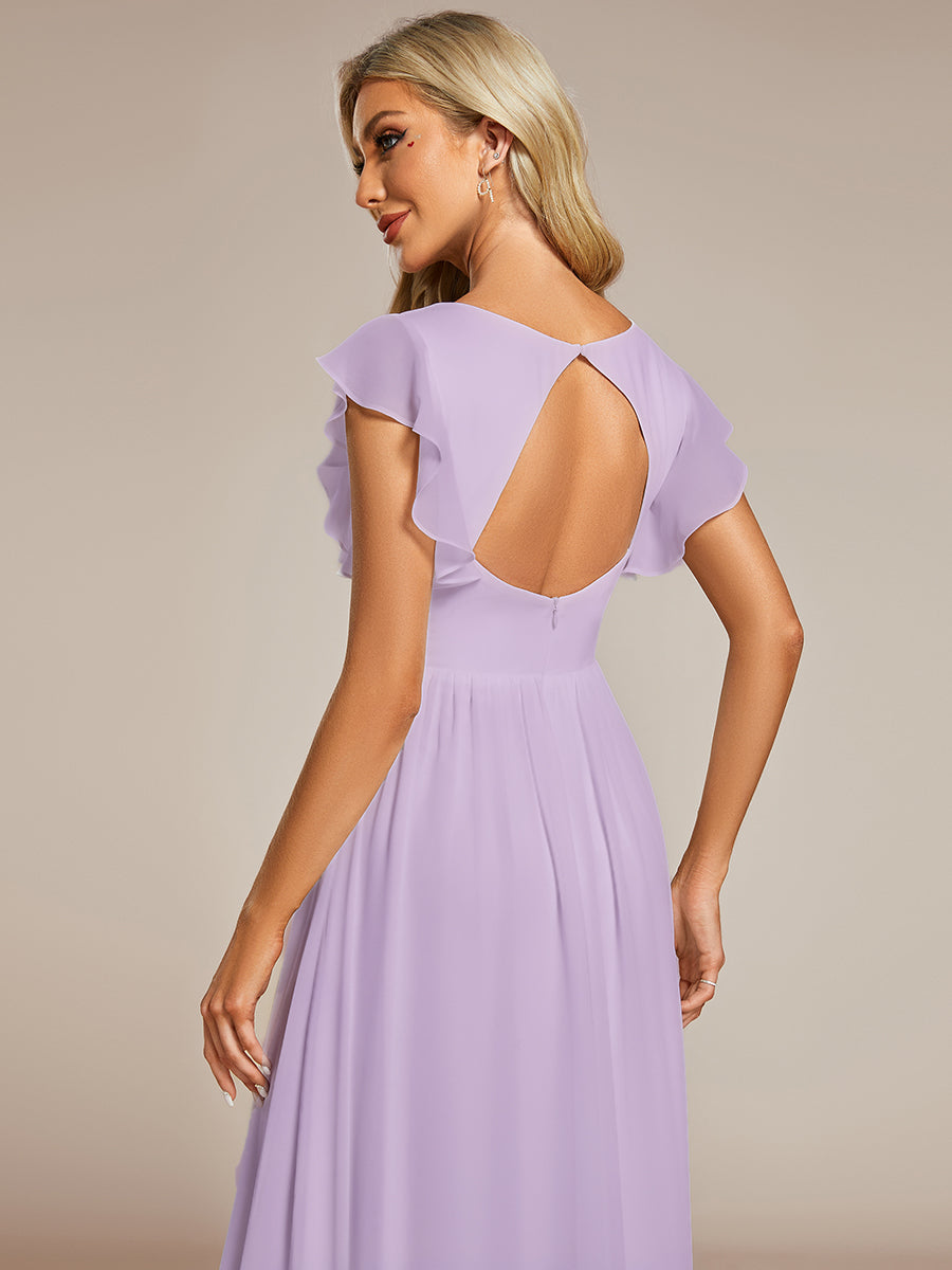 Casilda | Vestido Largo de Gasa con Espalda Abierta