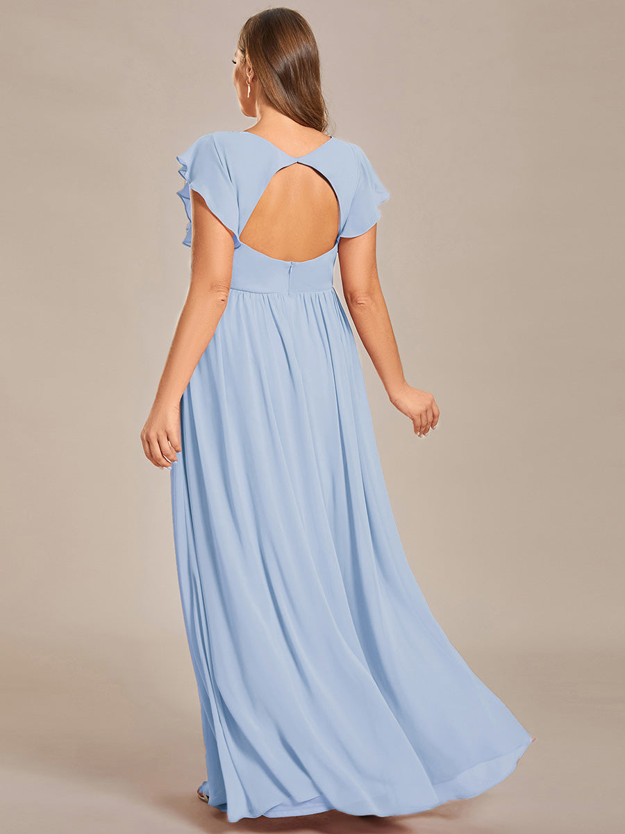 Casilda | Vestido Largo de Gasa con Espalda Abierta