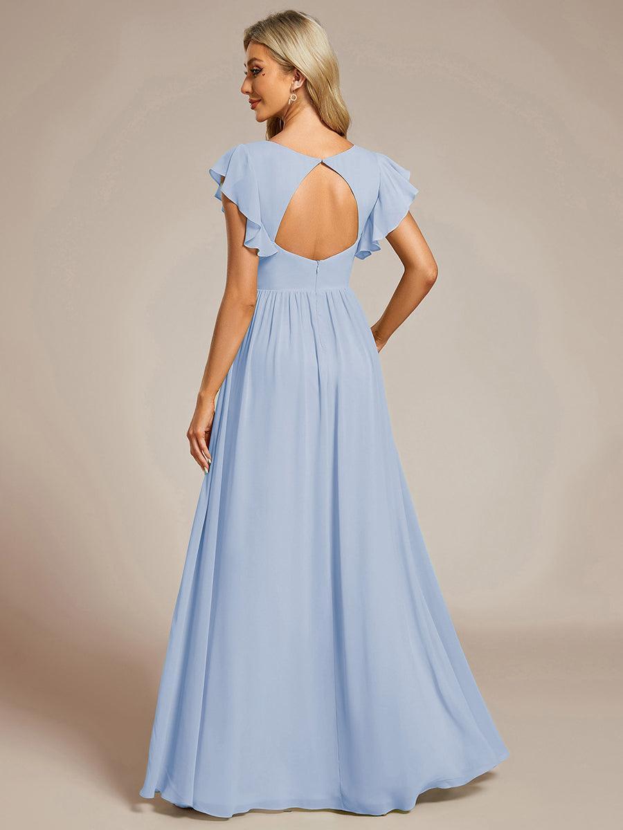 Casilda | Vestido Largo de Gasa con Espalda Abierta