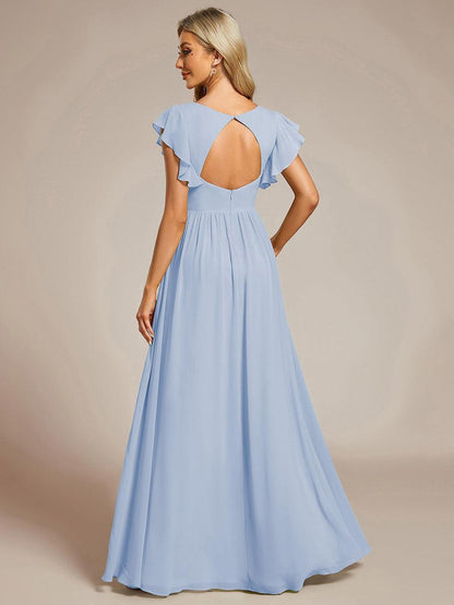 Casilda | Vestido Largo de Gasa con Espalda Abierta