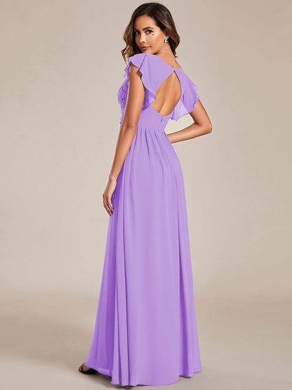Casilda | Vestido Largo de Gasa con Espalda Abierta