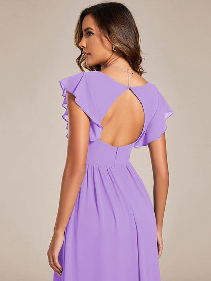 Casilda | Vestido Largo de Gasa con Espalda Abierta