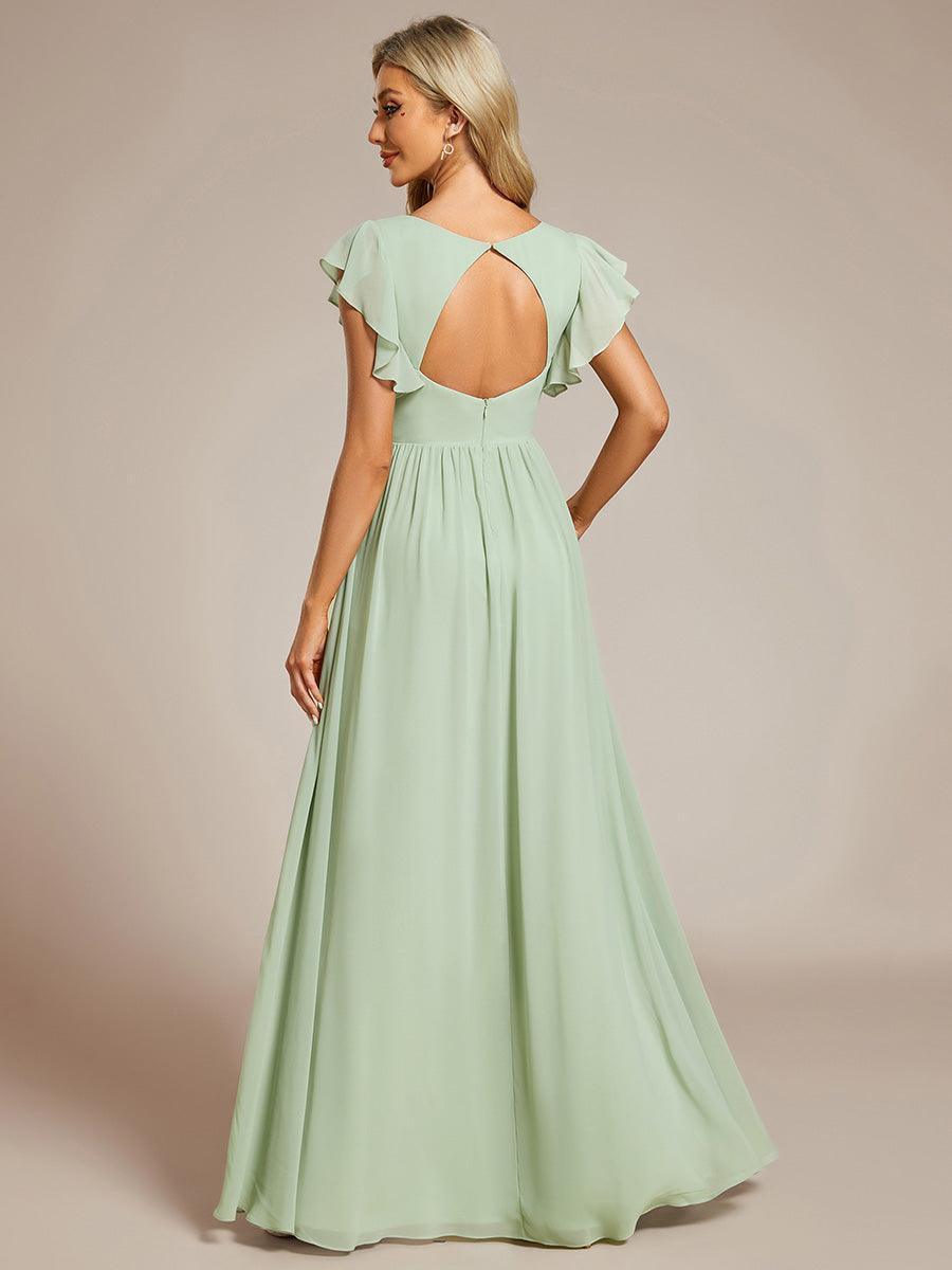 Casilda | Vestido Largo de Gasa con Espalda Abierta