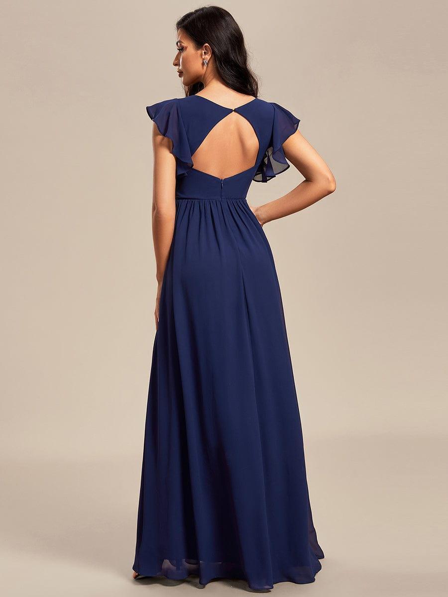 Casilda | Vestido Largo de Gasa con Espalda Abierta