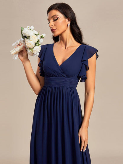 Casilda | Vestido Largo de Gasa con Espalda Abierta