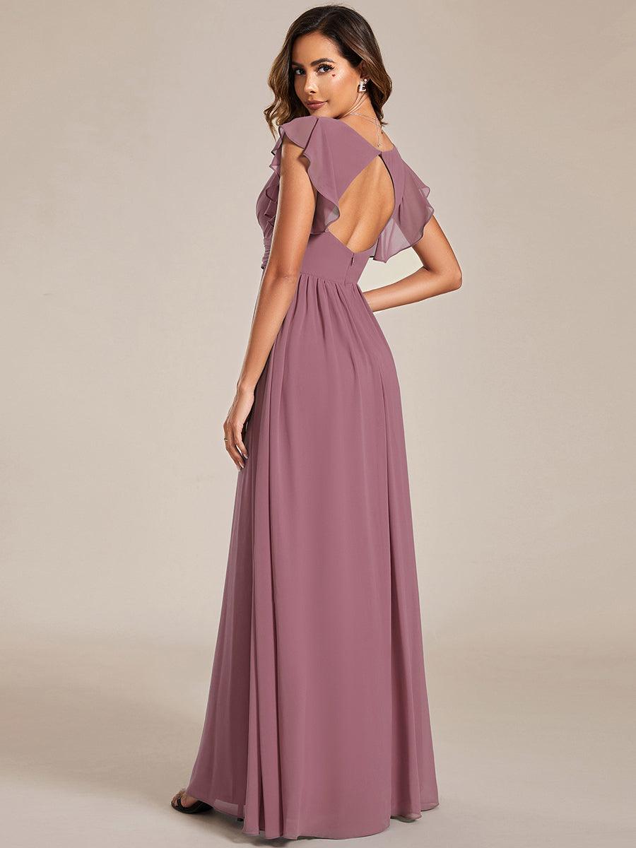Casilda | Vestido Largo de Gasa con Espalda Abierta