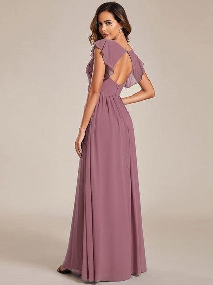 Casilda | Vestido Largo de Gasa con Espalda Abierta