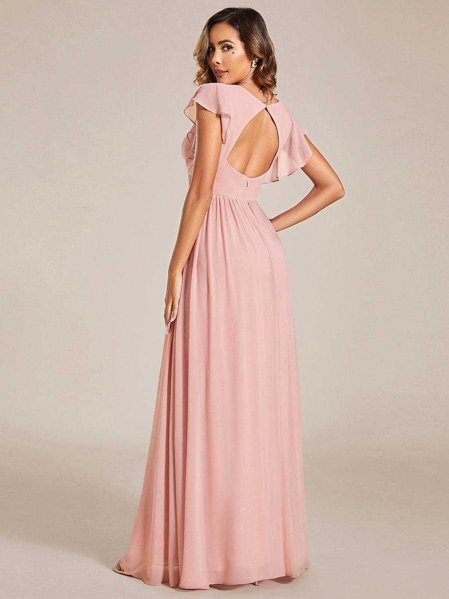Casilda | Vestido Largo de Gasa con Espalda Abierta