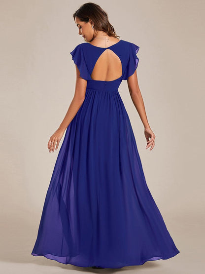 Casilda | Vestido Largo de Gasa con Espalda Abierta