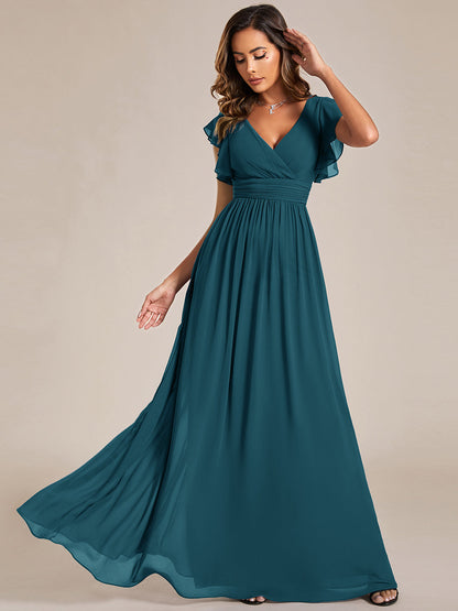 Casilda | Vestido Largo de Gasa con Espalda Abierta