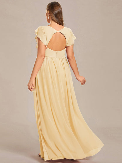 Casilda | Vestido Largo de Gasa con Espalda Abierta