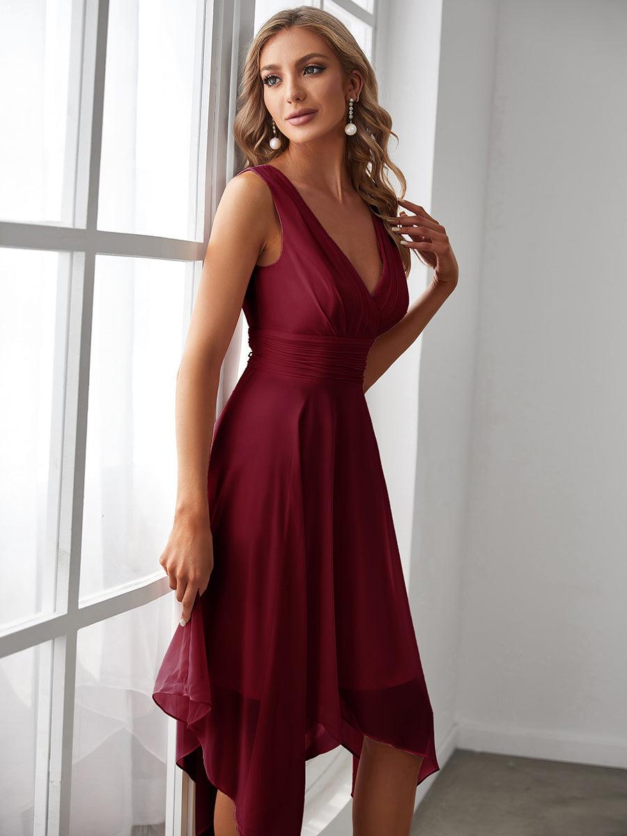 Aroa | Vestido Largo de Gasa con Bajo Asimétrico