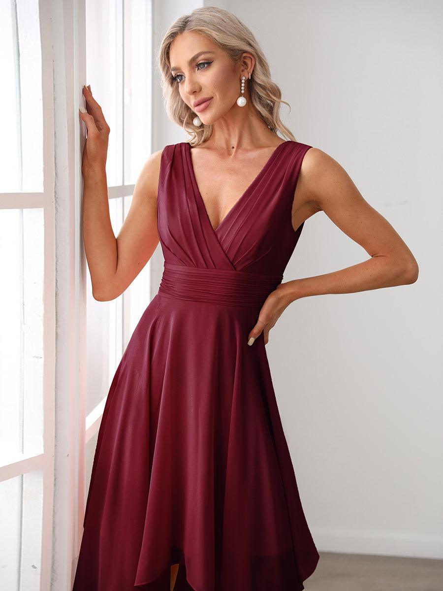 Aroa | Vestido Largo de Gasa con Bajo Asimétrico