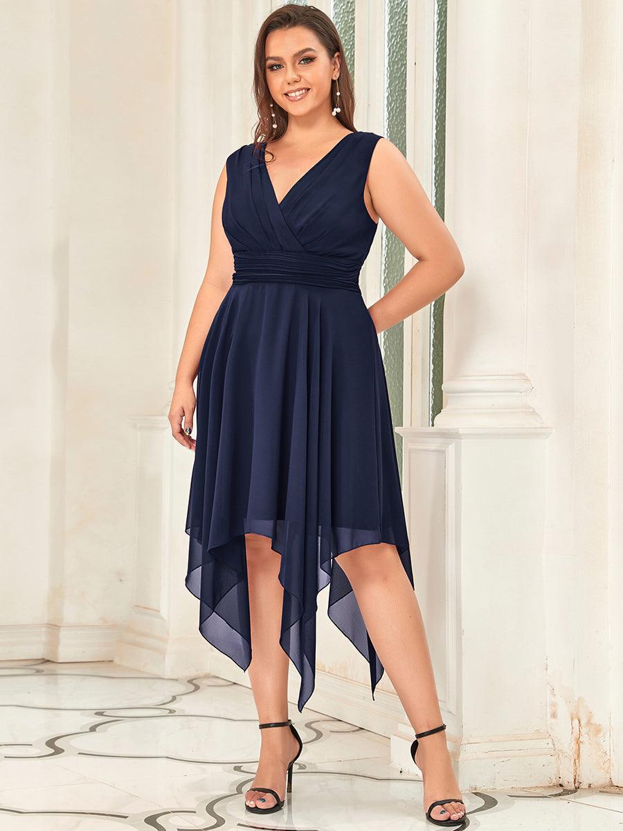 Aroa | Vestido Largo de Gasa con Bajo Asimétrico