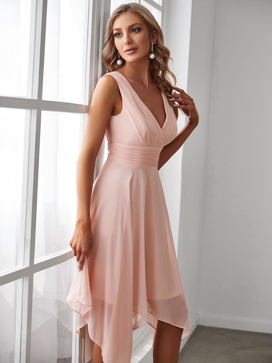 Aroa | Vestido Largo de Gasa con Bajo Asimétrico