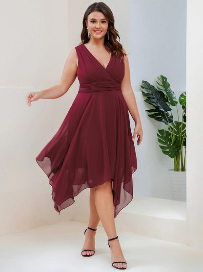 Aroa | Vestido Largo de Gasa con Bajo Asimétrico